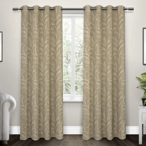 Vista 10 de EXCLUSIVE HOME Kilberry - Par de paneles de cortinas opacas con ojales en la parte superior, 52 x 63 pulgadas, gris ceniza