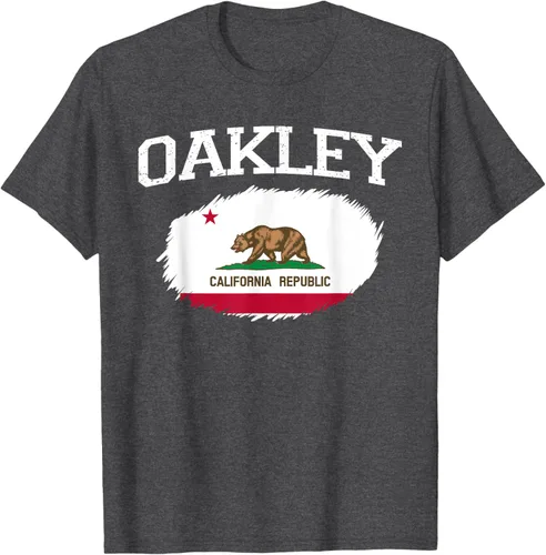 Vista 27 de OAKLEY CA CALIFORNIA Flag Vintage USA Sports Hombre Mujer Camiseta, Negro