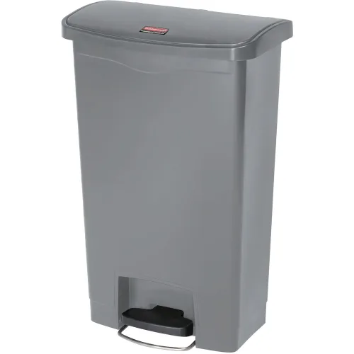 Vista 41 de Rubbermaid Commercial Products - Bote de basura Streamline Slim con pedal Papelera de plástico, 4 galones (15 litros), color rojo, con manos