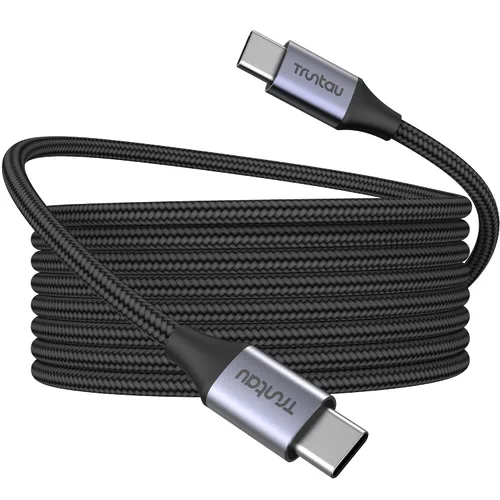 Vista 18 de Cable de carga rápida de nailon trenzado USB A a USB C de 3 pies, compatible con iPhone 17/17 Pro/16e/16 Plus/15 Pro/15, Samsung Galaxy
