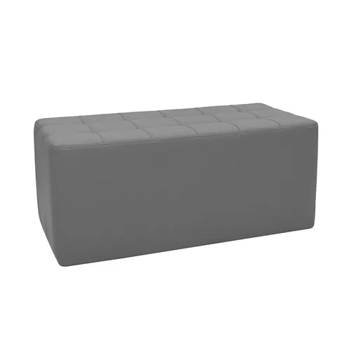 Vista 22 de Factory Direct Partners Banco otomano rectangular copetudo con acento bellamente tapizado para el hogar moderno, oficina, biblioteca o área de Negro