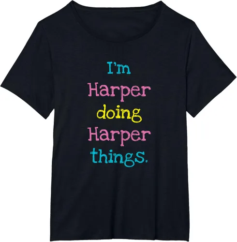 Vista 37 de Harper - Camiseta de regalo para niños con texto personalizado