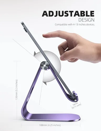Vista 20 de Soporte ajustable para ipad, soporte para tableta Lamicall, Gris espacial
