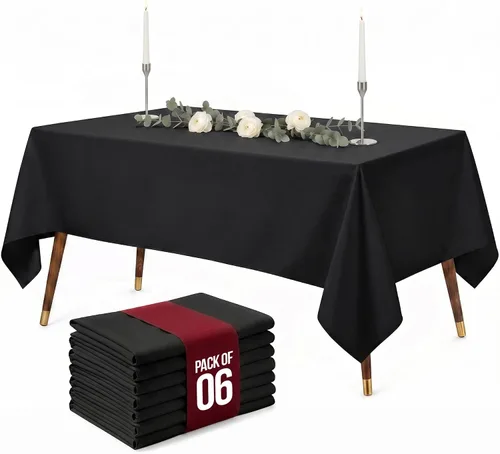 Vista 31 de Utopia Kitchen Mantel rectangular, 1 paquete, mantel lavable a máquina, mantel de poliéster para comedor, fiestas de bufé, pícnics, eventos, bodas