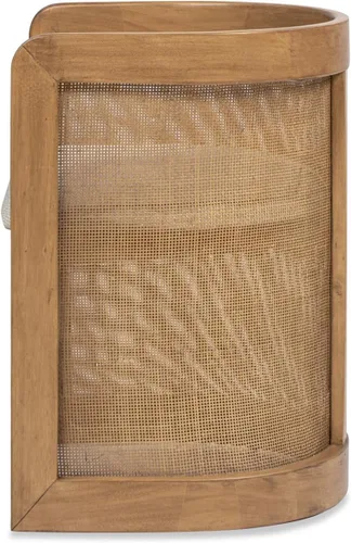 Vista 5 de Jennifer Taylor Home Lilith - Silla de comedor tapizada de ratán curvado de 20.5