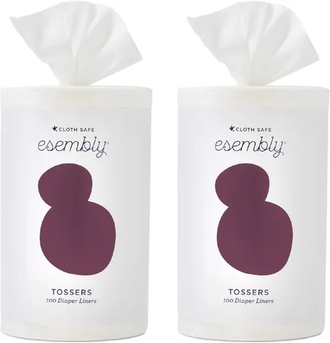 Vista 10 de Esembly Overnighters and Tossers, doblador de pañales de tela, refuerzo de absorción, 100% algodón, inserción y forros de bambú desechables