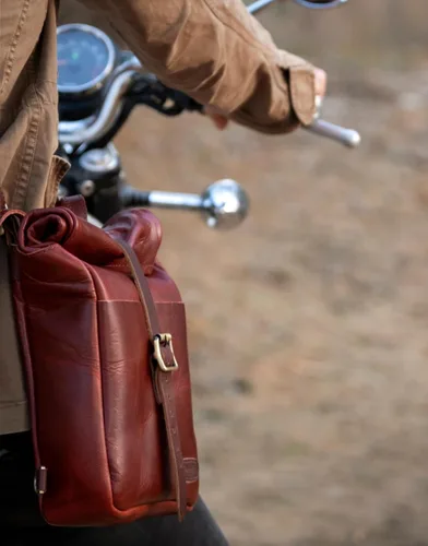 Vista 6 de Trip Machine Company Leather Mini Pannier - Vintage Tan