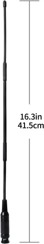 Vista 6 de HYS CB 11Meter 27Mhz BNC 16.1 pulgadas Antena para Cobra HH50WXST HH50 MRHH350FLT C75WXST HH38WXST Midland 75-822 75-785 MHS75 Uniden BC75XLT