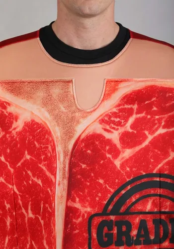 Vista 5 de Disfraz de Bistec Grado A para Adultos Multicolor