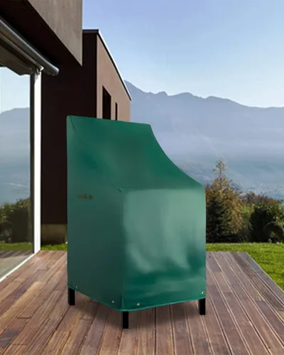 Vista 7 de RosieLily Fundas para sillas de patio con respaldo alto, impermeables, resistentes, apilables, para taburetes de bar al aire libre, fundas