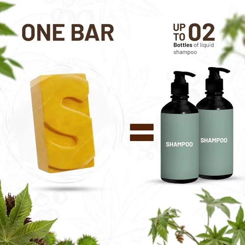 Vista 8 de Herbishh Barra de champú para el crecimiento del cabello, fortalecimiento y nutrición, sólido para adelgazar el cabello, infundido con biotina, sin