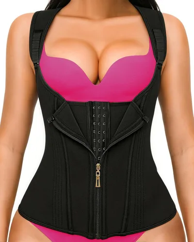 Vista 8 de YADIFEN Waist Trainer for Women,Zipper Corset Body Shaper for Tummy Control Neoprene Cincher Sweat Sauna Vest Tank Top