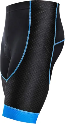 Vista 8 de Letook Pantalones cortos de ciclismo para hombre, acolchados de gel, cómodos, profesionales, de secado rápido