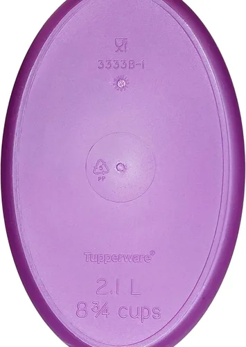 Vista 3 de Tupperware Impressions - Jarra para refrigerador de 2 cuartos de galón, color morado