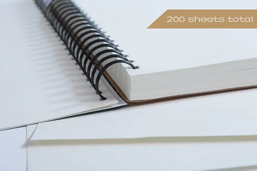 Vista 4 de Bachmore - Bloc de bocetos de 9 x 12 pulgadas, 100 hojas de cuaderno de bocetos encuadernado en espiral para artistas profesionales y aficionados