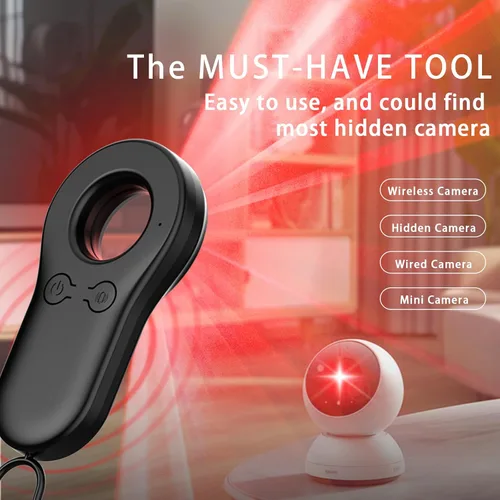 Vista 3 de Detector de cámara oculta, protector de privacidad portátil para usuarios solos, viajeros, viajes en coche, alquileres, buscador de cámara antiespía