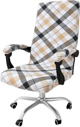 Vista 49 de Smiry fundas elásticas estampadas para silla de oficina de computadora, fundas universales para sillas giratorias de escritorio, extraíbles