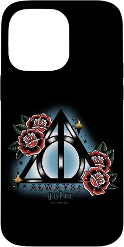 Vista 21 de iPhone 16 Harry Potter Always Deathly Hallows Symbol Floral Portrait Case