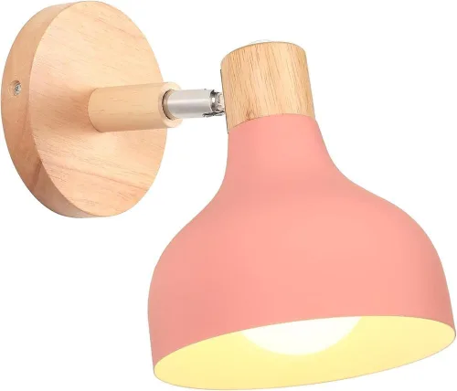 Vista 28 de Scandinavian Retro Dimmable E27 Wall Lamp for Bedroom Living Room Hallway Kitchen Indoor Lighting(Amarillo,1 Pieza)