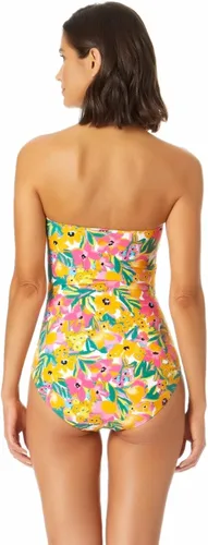 Vista 2 de Anne Cole Sunshine Floral Twist Front Shirred One Piece