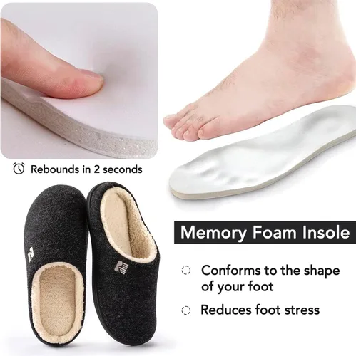 Vista 17 de RockDove Pantuflas tipo zueco con forro de sherpa para hombre