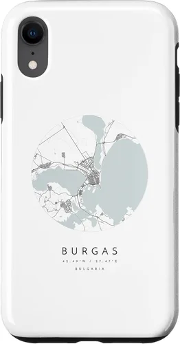 Vista 25 de Burgas Bulgaria Coordinates map - Carcasa para iPhone 16