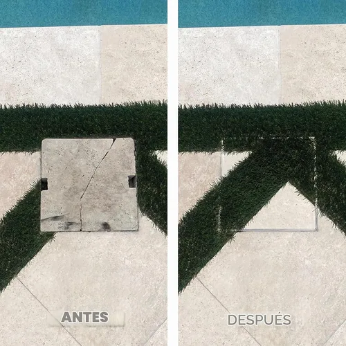Vista 7 de HIDE Kit de cubierta de tapa de espumadera de piscina de lujo, tapa oculta de lujo de 12 pulgadas