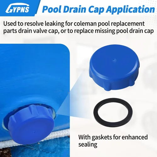Vista 6 de Tapa de válvula de drenaje de piscina para Coleman sobre el suelo piscina P01006 Accesorios de repuesto