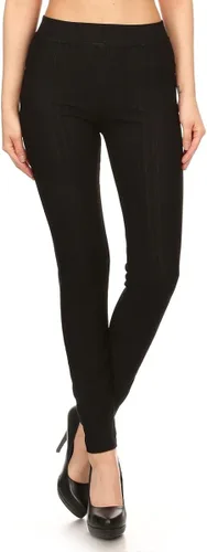 Vista 2 de Leggings Depot de mezcla de algodón de alta calidad elástico con 2 bolsillos