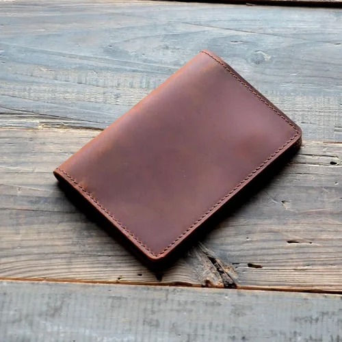 Vista 3 de JJNUSA Funda de cuero compatible con cuadernos Rite in the Rain en espiral, funda de cuero genuino envejecido para cuaderno encuadernado 3 x 5 Marrón