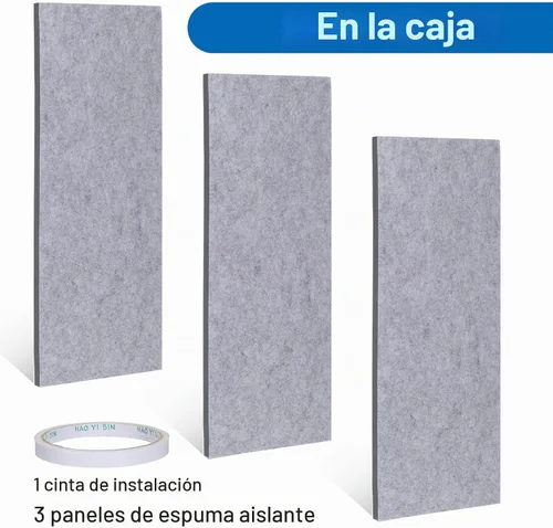 Vista 6 de Paquete de 3 paneles de espuma aislados para ventilación de ventana de aire acondicionado portátil, paneles de sellado de aislamiento de doble capa