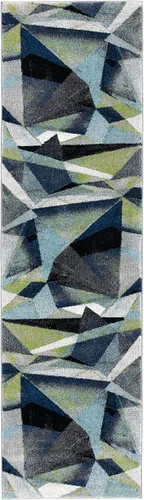 Vista 9 de SAFAVIEH Porcello Collection - Alfombra decorativa de 2 pies 3 pulgadas x 4 pies, gris claro y naranja, diseño abstracto moderno, no desprende