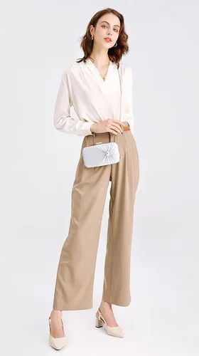 Vista 5 de Covelin Bolso de mano plisado de moda para mujer con bolso de noche de diamantes