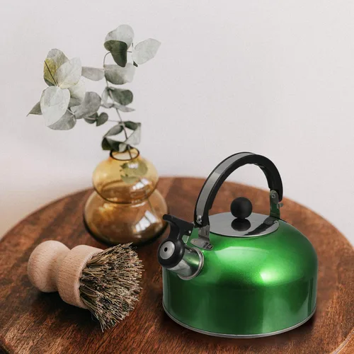 Vista 2 de DOITOOL Teakettle - Tetera de 2 cuartos de galón de 2 litros, hervidor de té silbante de acero inoxidable, hervidores de té de acero inoxidable