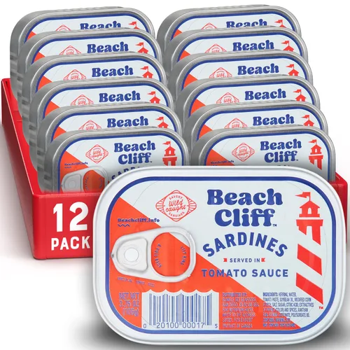 Vista 19 de Beach Cliff Sardinas Silvestres en Salsa Picante de Louisiana, lata de 3.75 oz - 14g de proteína por porción - Sin gluten, apto para dieta keto