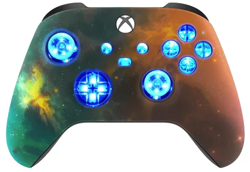 Vista 7 de Silent Modz Custom Modded Controller 7 LED Colors Trigger Stopper w/Pro Grips compatible with Xbox Series S, Xbox Series X, Xbox One, and Windows
