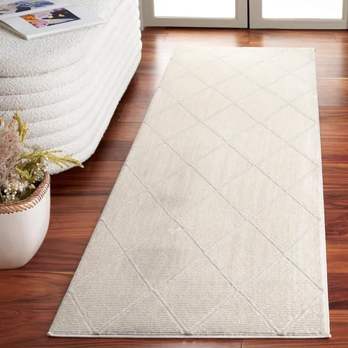 Vista 10 de SAFAVIEH - Alfombra de colección Revive, 9' x 12', beige, diseño enrejado, no se desprende y de fácil cuidado, ideal para áreas de alto tráfico