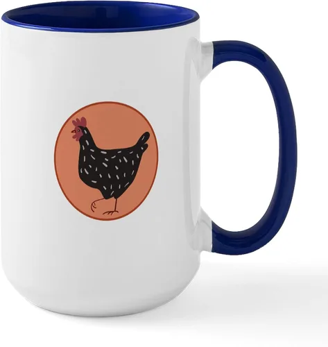Vista 40 de CafePress Backyard Chicken Whisperer Mugs Taza de café de cerámica de 15 oz (15.0 fl oz)