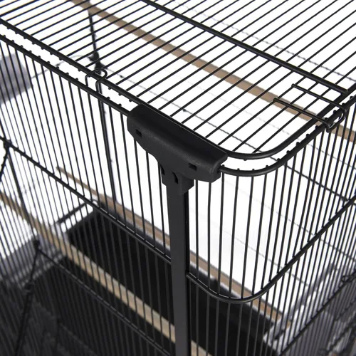 Vista 5 de Prevue Pet Products F085 - Jaula para pájaros de vuelo con soporte, color negro