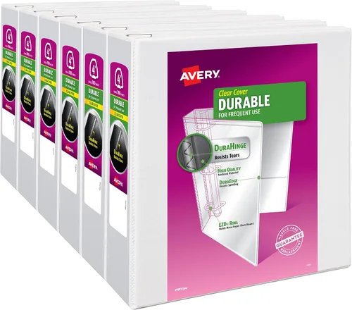 Vista 17 de Avery Durable View -Carpeta de 3 anillos EZD de 1 pulgada, 1 carpeta blanca (09301)