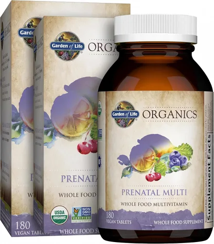 Vista 9 de Garden of Life Organics Multivitamínico prenatal, folato, B6, B12, D3 y hierro, apoyo energético y para el desarrollo fetal, sin OMG, vegano, 30