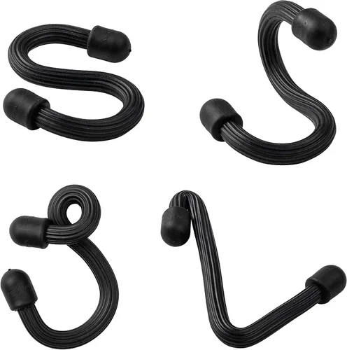 Vista 3 de Nite Ize Gear Tie Gancho en S flexible, gancho en S flexible para garaje, armario, cocina y plantas, negro, 1 unidad (paquete de 1)