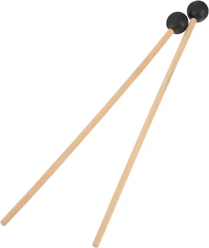 Vista 3 de Shappy Bell Mallets Glockenspiel Sticks, Baquetas de Goma para Xilófono de Percusión con Mango de Madera, 15 Pulgadas de Largo (Negro) Mallets