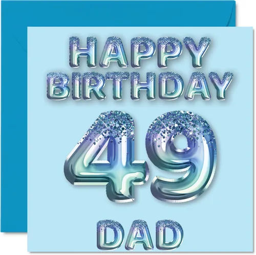 Vista 129 de Stuff4 Tarjeta de primer cumpleaños para niños, globo de fiesta con purpurina azul, tarjetas de feliz cumpleaños para niño de 1 año, nieto, hijo, 57