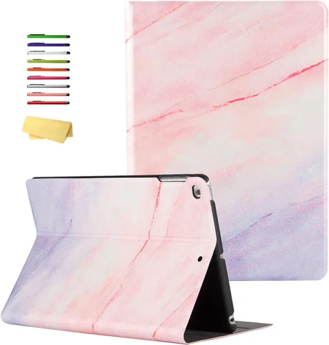 Vista 8 de Funda para iPad de 6ª/5ª generación de 9.7 pulgadas 2018/2017, para iPad Air 2/Air 1 con soporte, soporte para lápices, bolsillo
