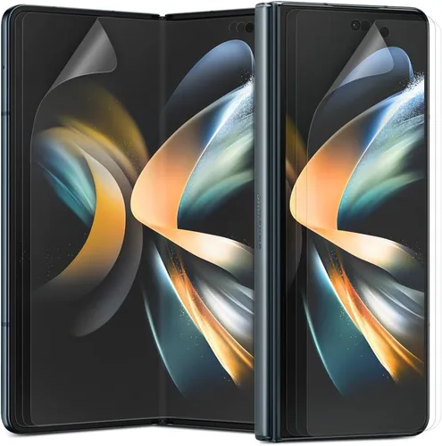 Vista 7 de [Paquete de 3+3] para Samsung Galaxy Z Fold 3 5G, protector de pantalla mate antirreflejos EPU+TPU, interior + 3 unidades frontales, antihuellas