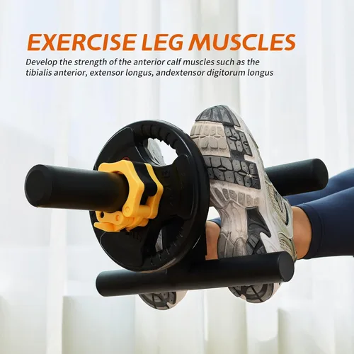 Vista 8 de Tibialis Trainer Tib Bar Raise Machine Equipo de ejercicio Entrenamiento de fuerza Rasgando músculos de la parte inferior de las piernas Amarillo