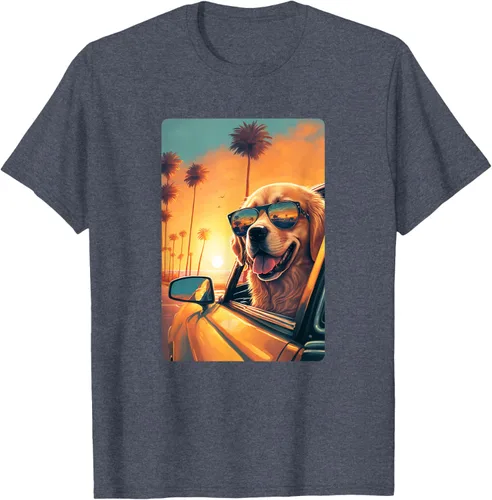 Vista 89 de Golden Retriever - Camiseta divertida de Golden Retriever con lentes, Negro