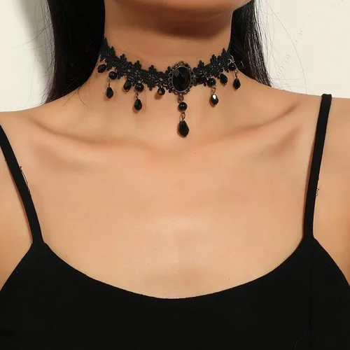 Vista 3 de Fesciory Black Necklace for Women, Adjustable Daily Goth Jewelry Gift Negro 1