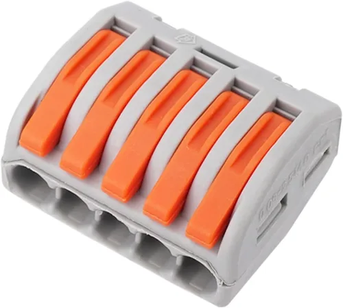 Vista 8 de Conector de cable de palanca de 2 puertos, conectores de alambre de empalme compactos para múltiples tipos de cables